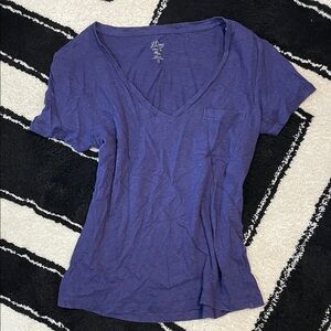 J. Crew Women's Short Sleeve Purple Tee